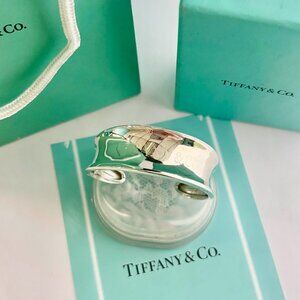 Tiffany & Co. pre-own wide silver Bangle Cuff